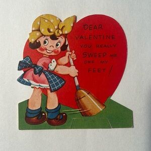 Vintage Valentines Day Card - sweep off my feet
